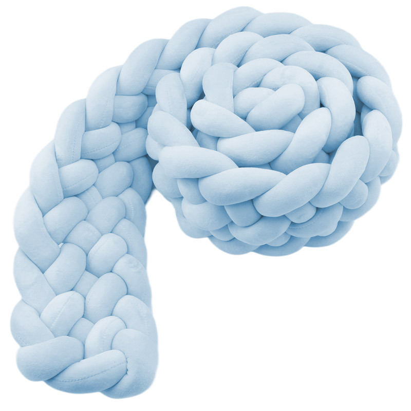 Cama de bebé tela cama cerca bolsa suave seis hebras trenzadas alta trenzada antichoque barrera de bebé grado madre