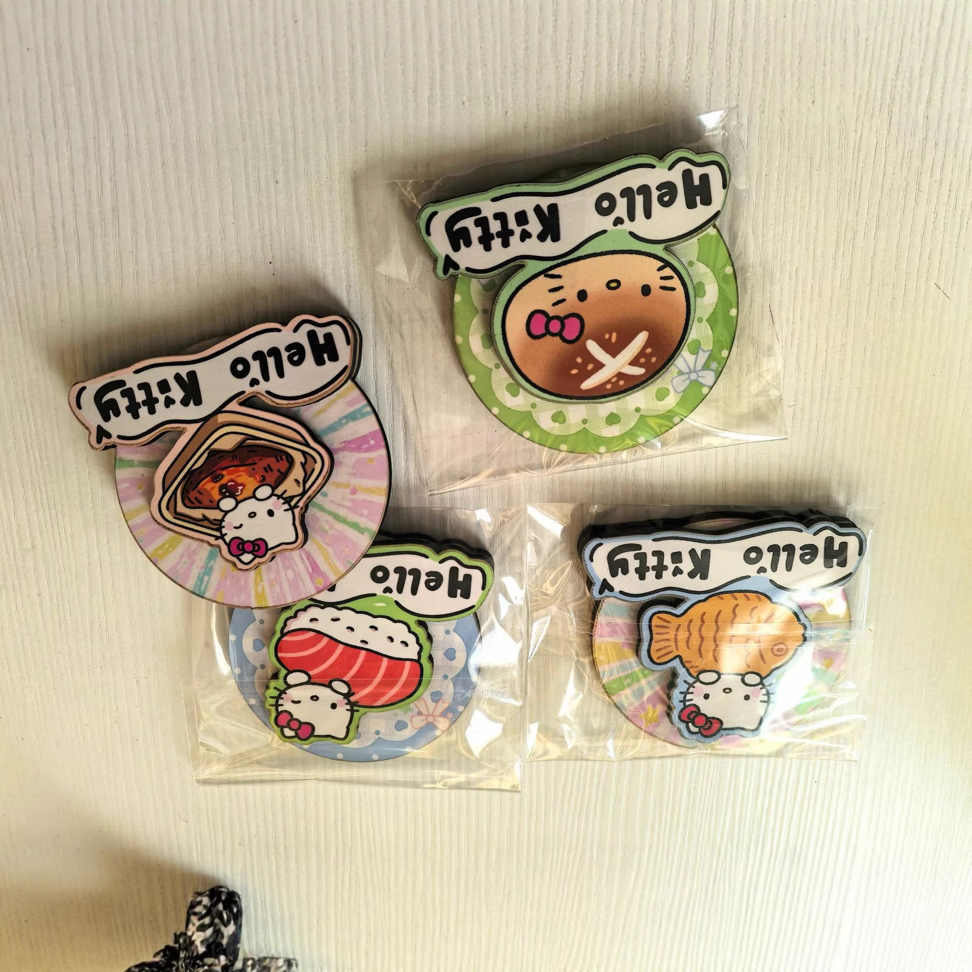 cartoon wooden acrylic commemorative fridge magnet