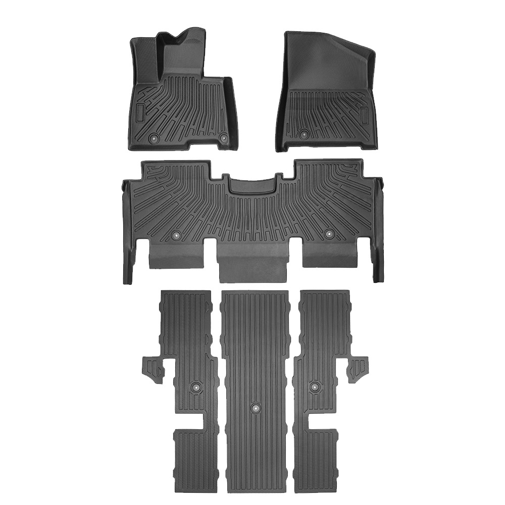 Aplicable a Kia Carnival 9 asientos híbrido 2025 TPE almohadilla de pie 3D todo el tiempo material cojín del maletero