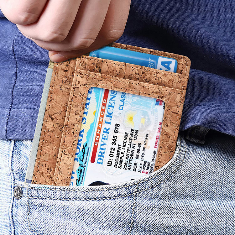 外贸创意新款环保卡套 软木卡包RFID防消磁卡夹 银行信用卡套卡夹