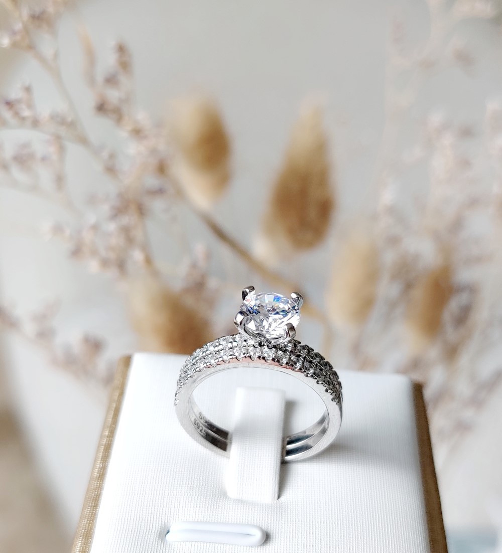 Street Occasion 925 Sterling Silver Material Geometric Pattern 925 Sterling Silver Zircon Geometric Rings