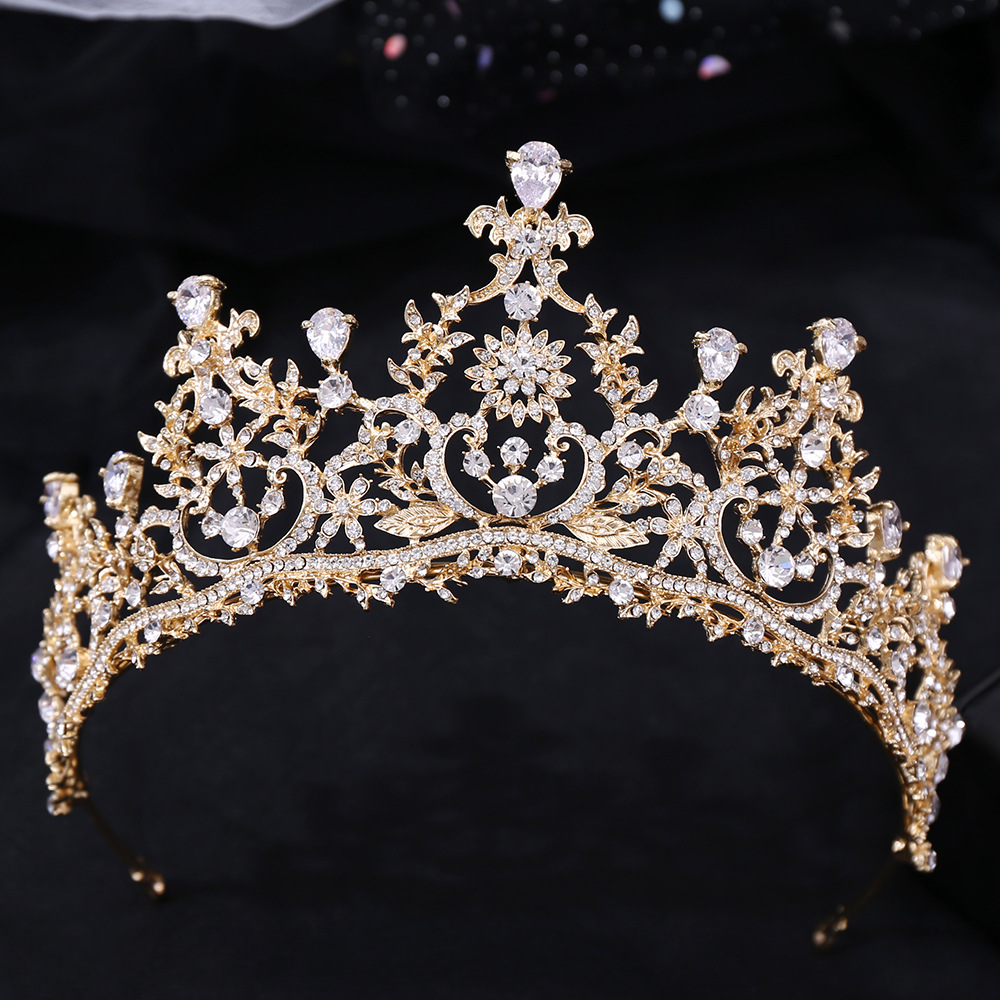 Fashion Geometric Alloy Inlay Rhinestones Crown 1 Piece display picture 3