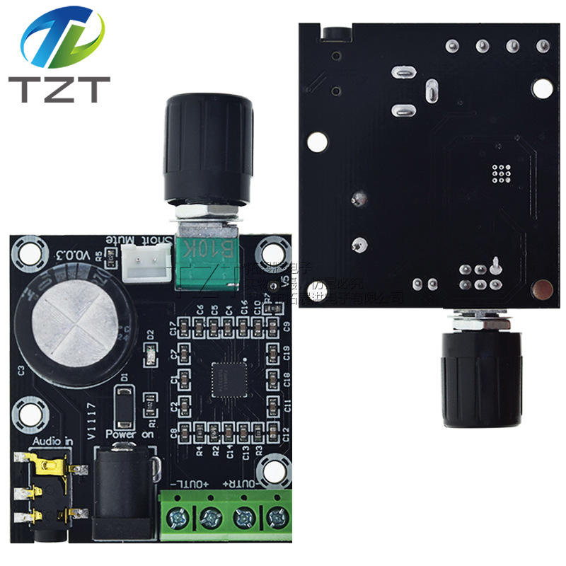 PAM8610 듀얼 채널 12V HD 파워 앰프 보드 순수 디지털 파워 앰프 15W * 2 고출력