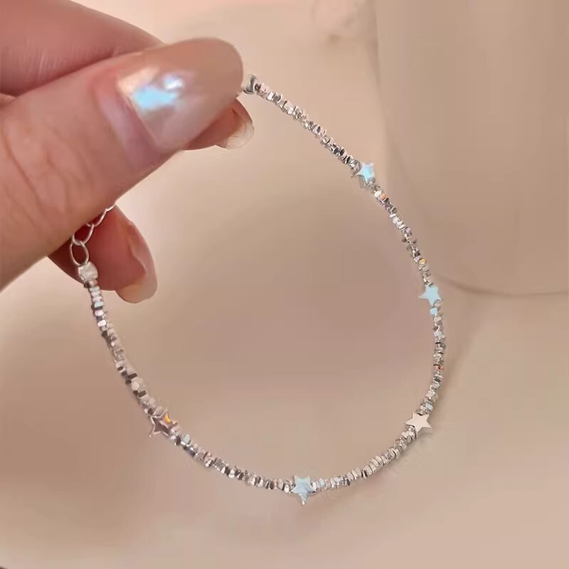 925 Silver Broken Silver Star Bracelet for Women, 2026 New Model, Light Luxury Niche Exquisite High-End Jewelry, Gift for Best Friend 925 Silver Broken Silver Star Bracelet for Women, 2026 New Model, Light Luxury Niche Exquisite High-End Jewelry, Gift for Best Friend