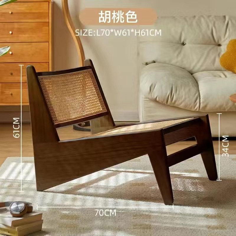 Factoria directa de sillas de madera maciza silla de caña silla de caña silla de caña silla de caña decadente retrógrado diseño de alojamiento único Changdiga image 11