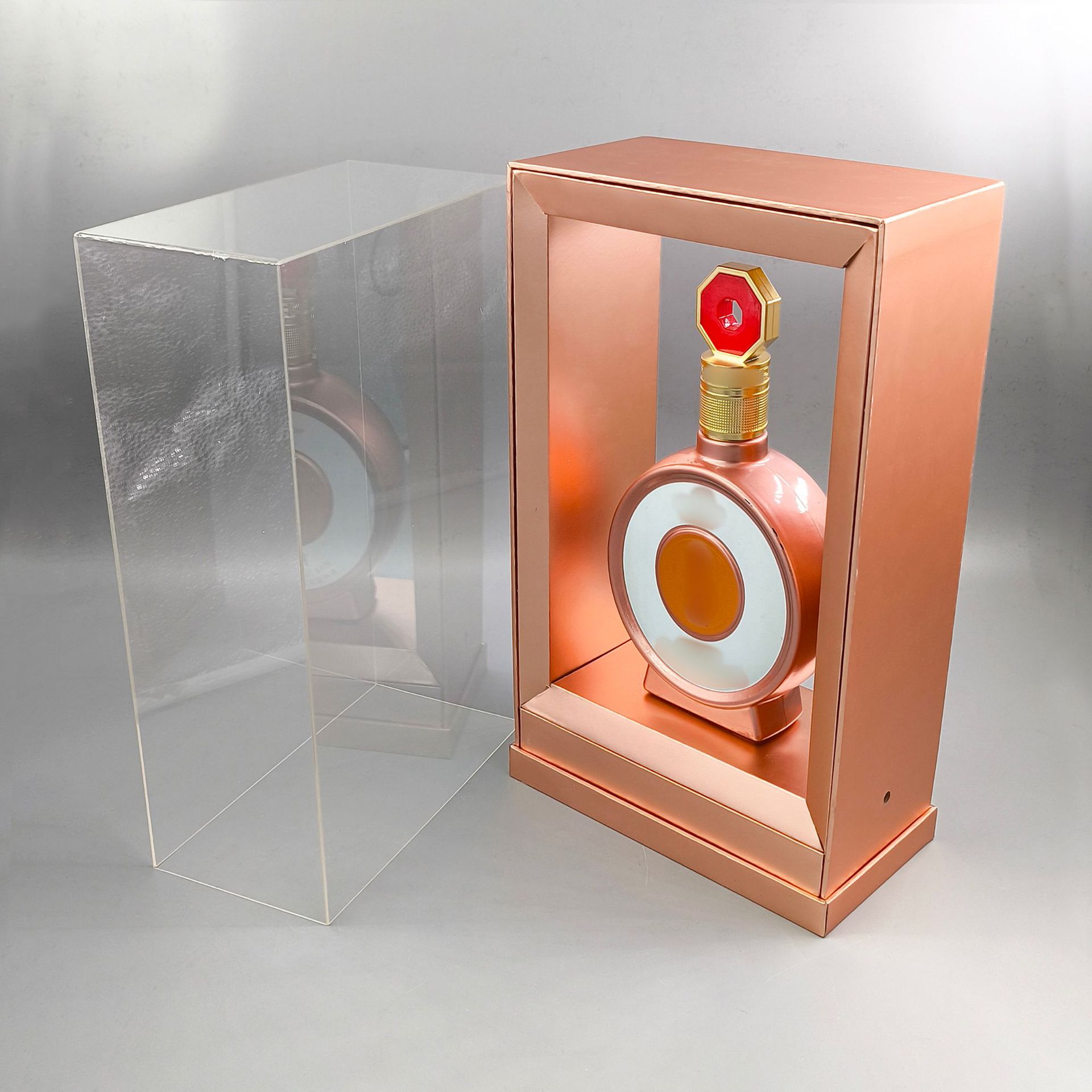 厂家批发透明白酒盒 纸盒木盒有机玻璃酒盒 亚克力透明酒盒包装