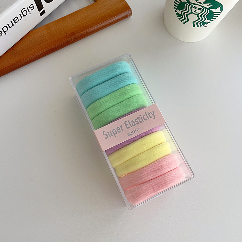 Audaz pelo cuerda pelo anillo pelo adornos sin costuras maotail cabeza cuerda simple no duele alta banda de goma de color elástico