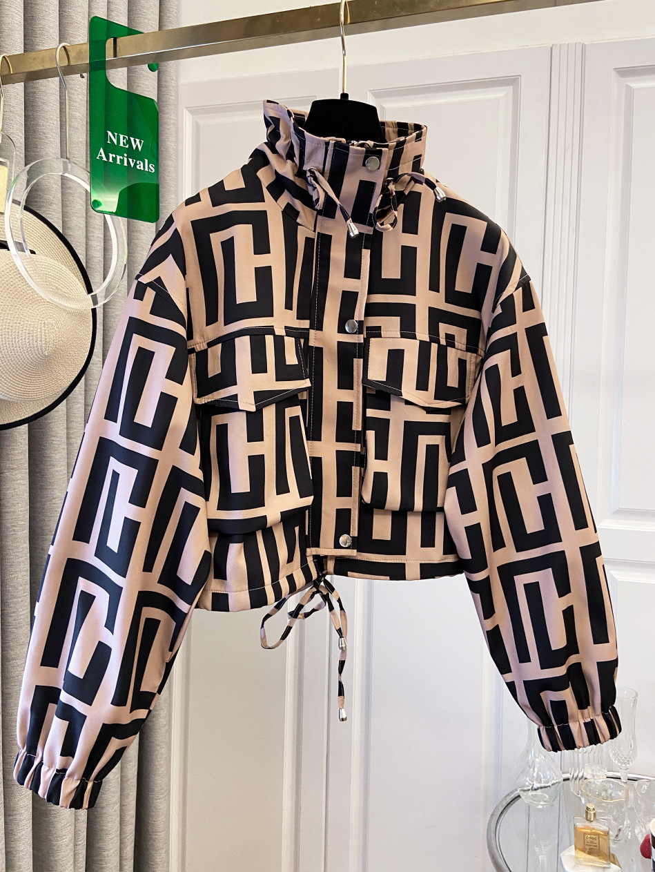 Amazonクロスボーダーヨーロッパとアメリカのショートワークジャケットレディース2025秋新作ルーズアメリカンジャケットジャケット