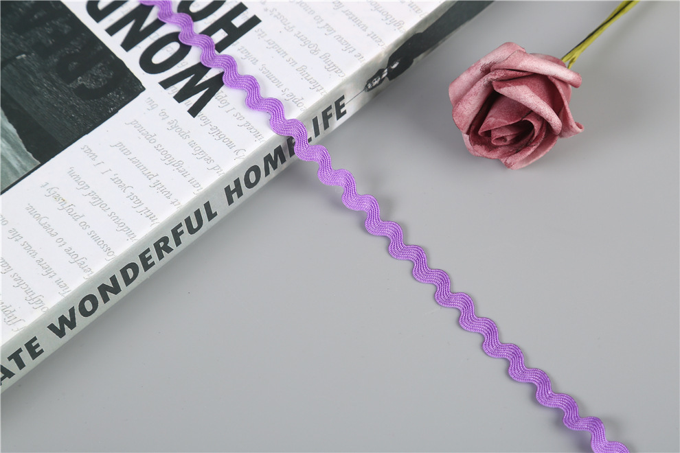 En stock suministro 5mm polipropileno marinero cinturón hecho a mano encaje accesorios onda encaje cinturón montaña carretera cinturón 0. 5cms con seda