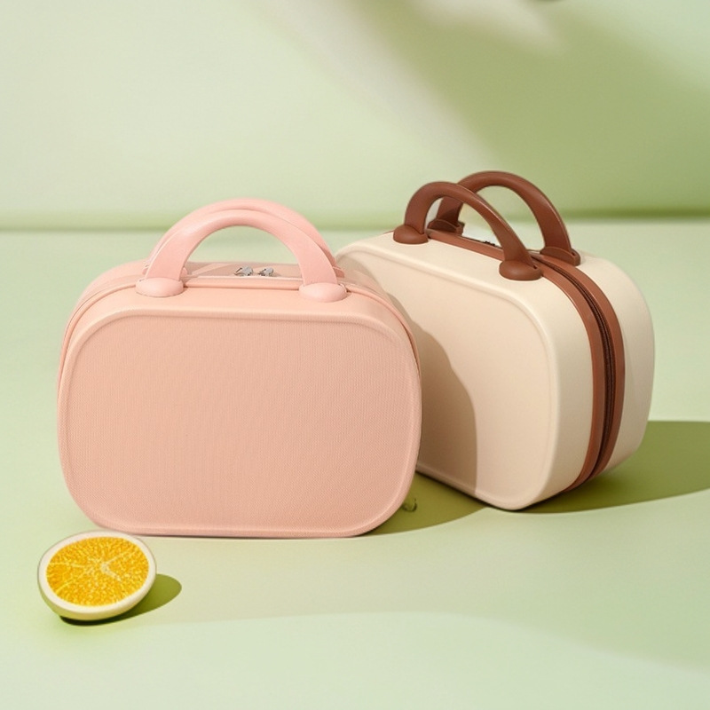 Customized Small Suitcase 14inch Cosmetic Case Small Luggage Storage Bag Password Lock Suitcase Travel Case Carry-On Suitcase Portable