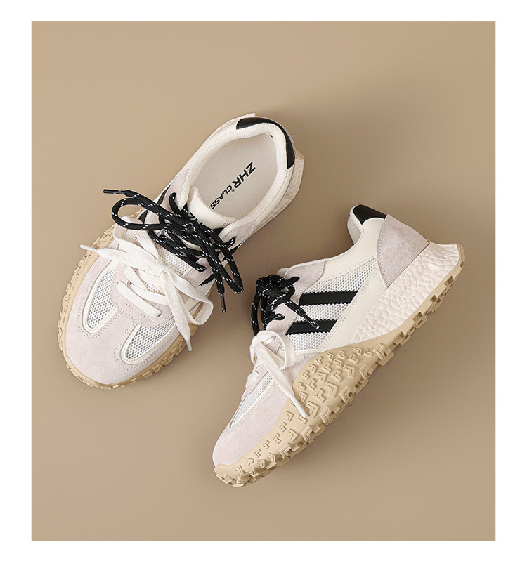 Giày sneaker nữ đế dày mesh thoáng khí phong cách cổ điển — Màu tím khoai môn KS129E chi tiết 25