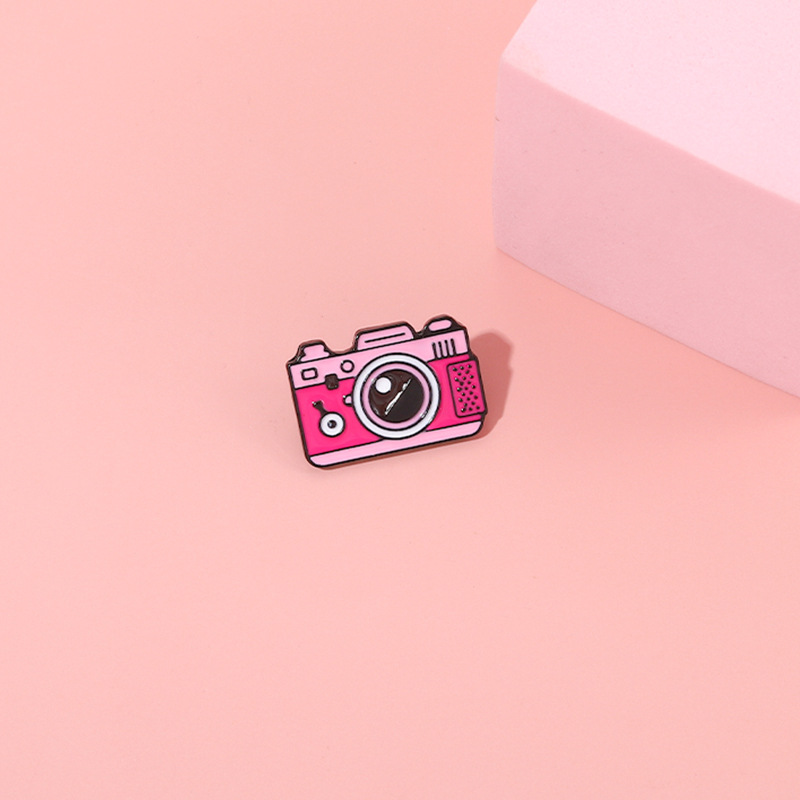 Camera Pattern Unisex Gender Cartoon Style Pin Camera Alloy Stoving Varnish Unisex Brooches