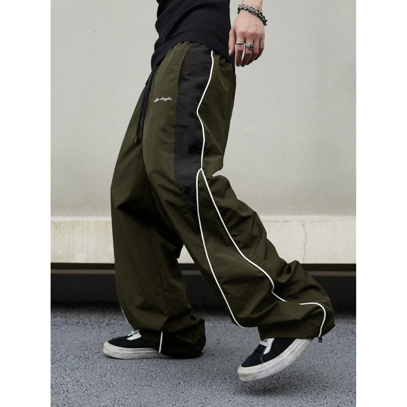 Cross-Border Men's Casual Sports Pants with Color-Blocking Stripes, Straight-Leg Casual Pants, Foreign Trade Amazon Cross-Border Men's Casual Sports Pants with Color-Blocking Stripes, Straight-Leg Casual Pants, Foreign Trade Amazon