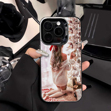 适用iPhone17ProMax圣诞小女孩手机保护壳苹果15/14小众16简约