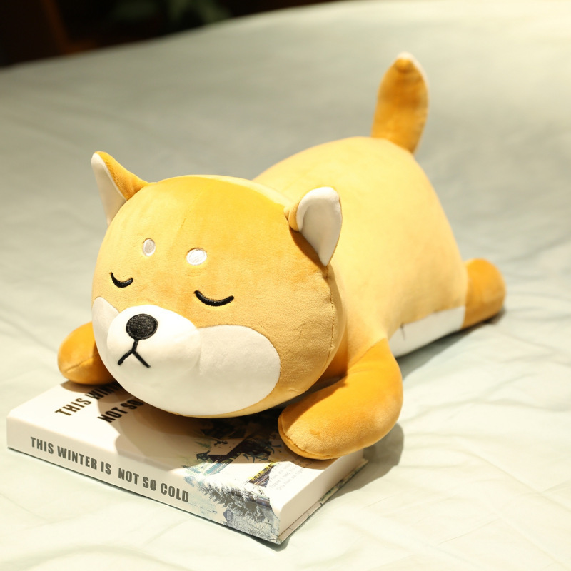 Suave corgi muñeca juguete de peluche gorda gorda caballo muñeca chica muñeca dormir gran almohada muñeca