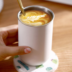 304 Stainless Steel Coffee Cup with Lid Nordic Water Bottle Portable Cold Drink Cup Cola Beer Cup Milk Cup On-the-Go Cup