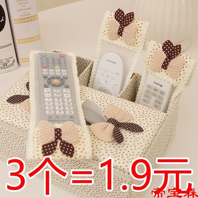 Fabric art Remote control smart cover bow television air conditioner Remote control dust cover Remote control board currency