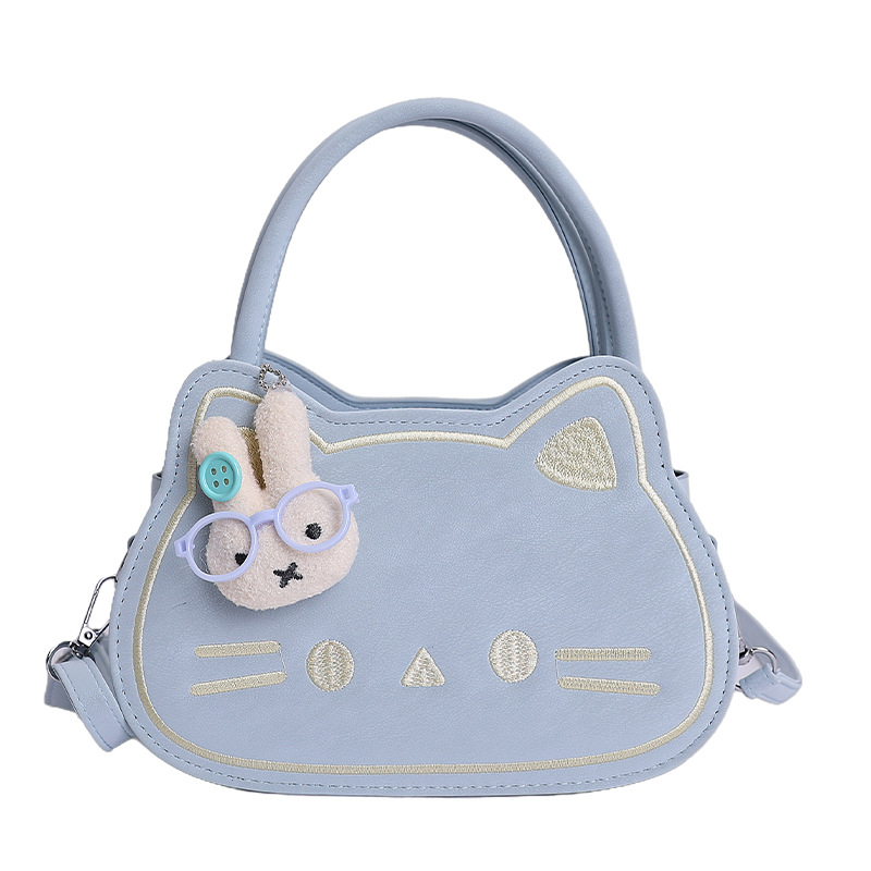 Diseño de nicho de dibujos animados pequeño bolso cuadrado adorable gato leche Hoh Hoh bolso de niña de moda de viaje de hombro mochila image 13