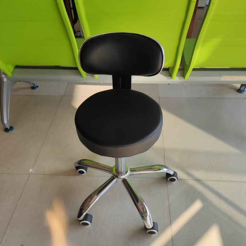 Factory Workshop Assembly Line School Hospital Small Chair Lifting Rotating Leather Chair Laboratory Chair