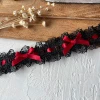 Black and red ribbon, 1 meter long and about 3.8cm wide