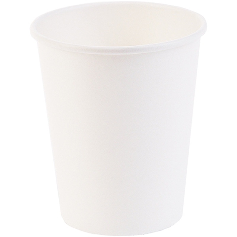 Taza taza de papel taza blanca desechable taza de papel hecho a mano blanco puro taza de prueba taza de café taza de té de leche logotipo publicitario impreso