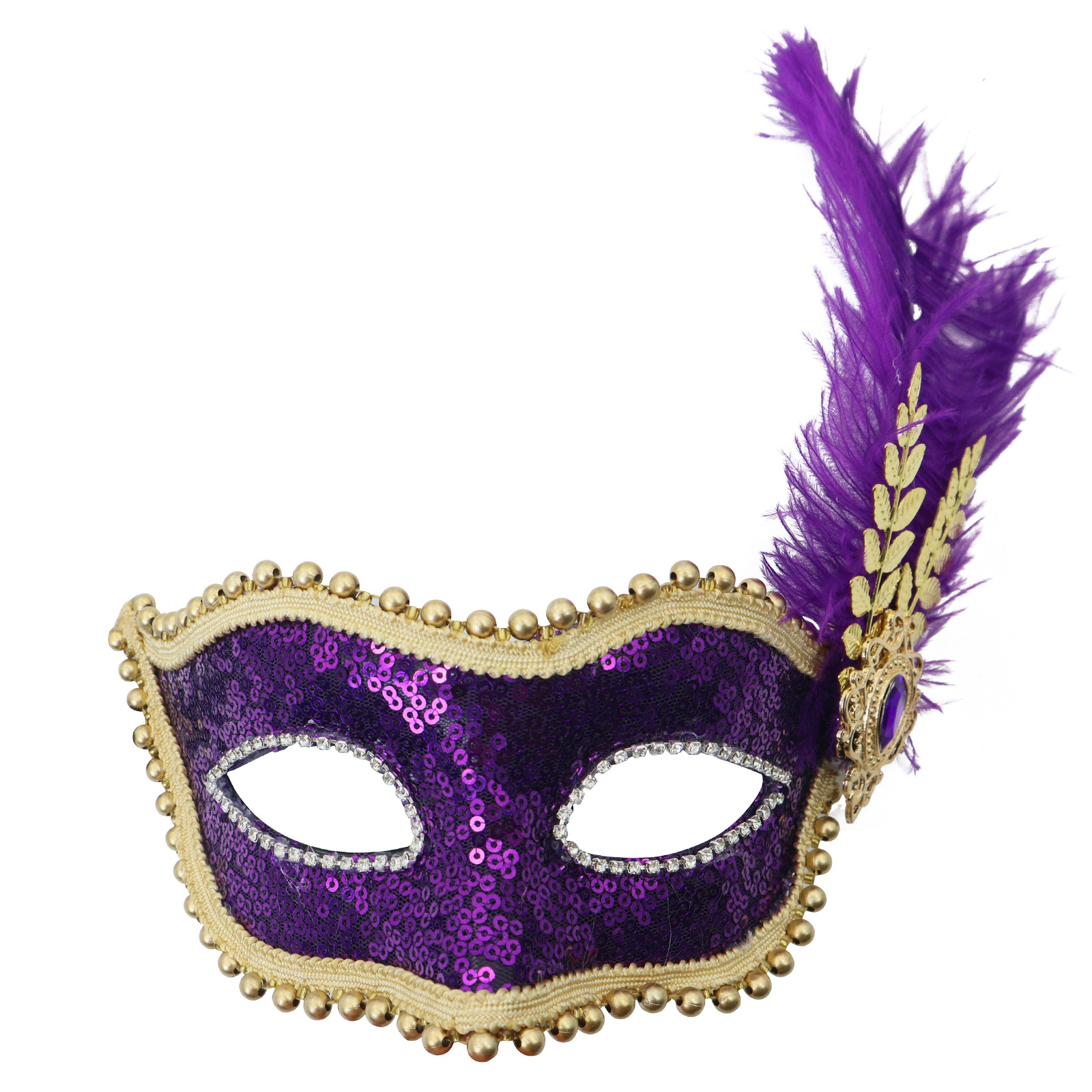 Amazon venta caliente carnaval borde lateral plumas metálicas mariposas retro máscaras de mitad de cara romana baile de maquillaje