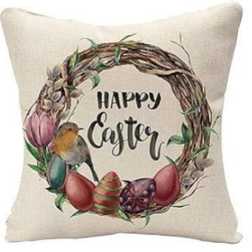 Funda de Almohada de Pascua 2023, Superventas Transfronterizas, Diseño de Conejo en Lino, para Sala de Estar, Dormitorio, Cojín de Sofá image 9