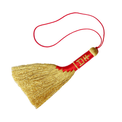Gold wire broom tassel tassel sachet pendant home decoration clothing accessories DIY mobile phone case pendant