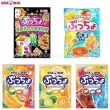 批发日本进口UHA悠哈味觉糖碳酸汽水味水果软糖小零食90g 6包一盒