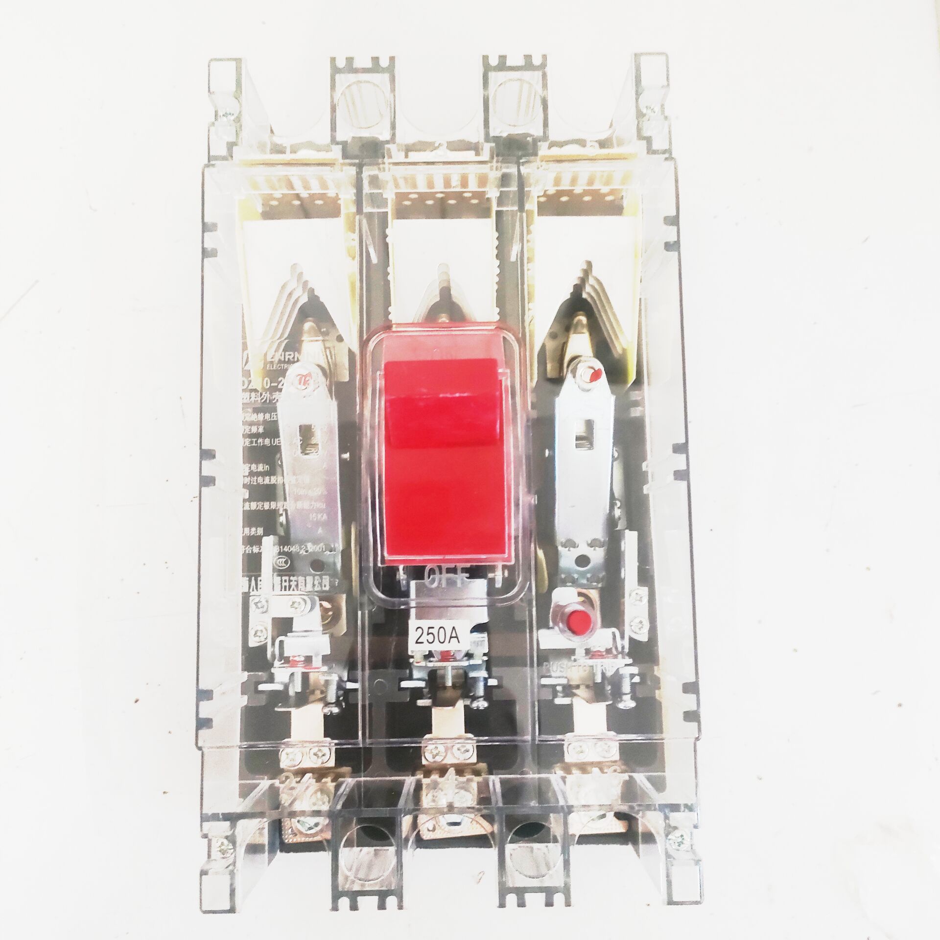 透明DZ10塑壳断路器3P空气开关250A 630A 100A 63A 400A 160A 330