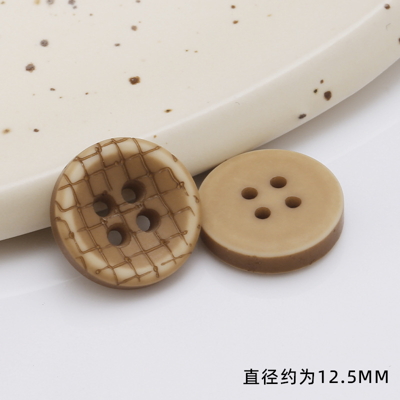 Fábrica directa al por mayor botones de camisa de madera redondeados cardigán camisa decoración botones retro dos ojos botones pequeños image 14