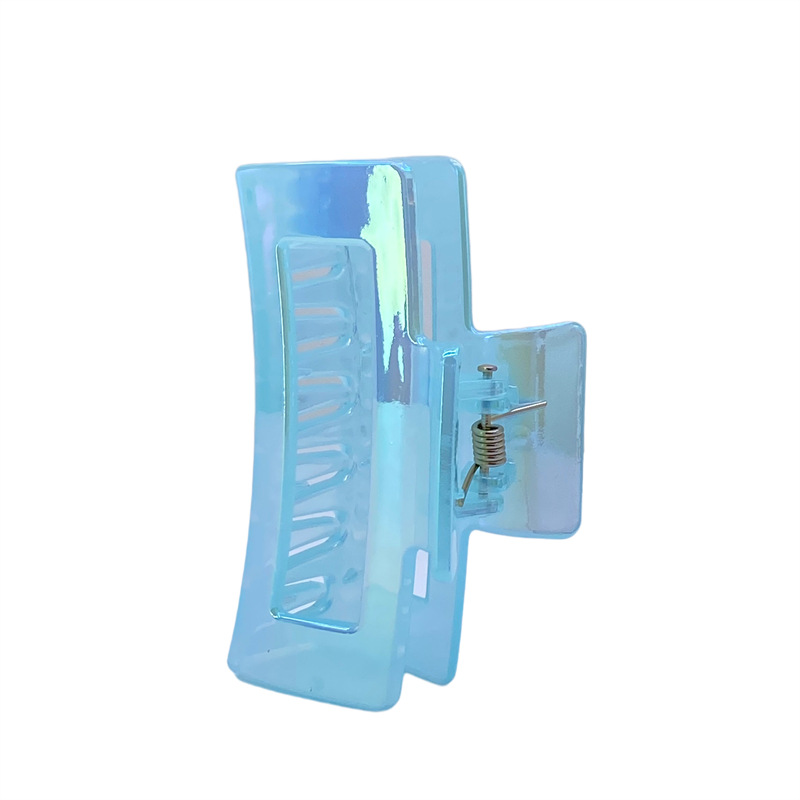 Galvanoplastia AB color jalea cuadrada gran horquilla baño updo pelo clip de moda espalda Cabeza superior Clip 2 yuanes tienda física