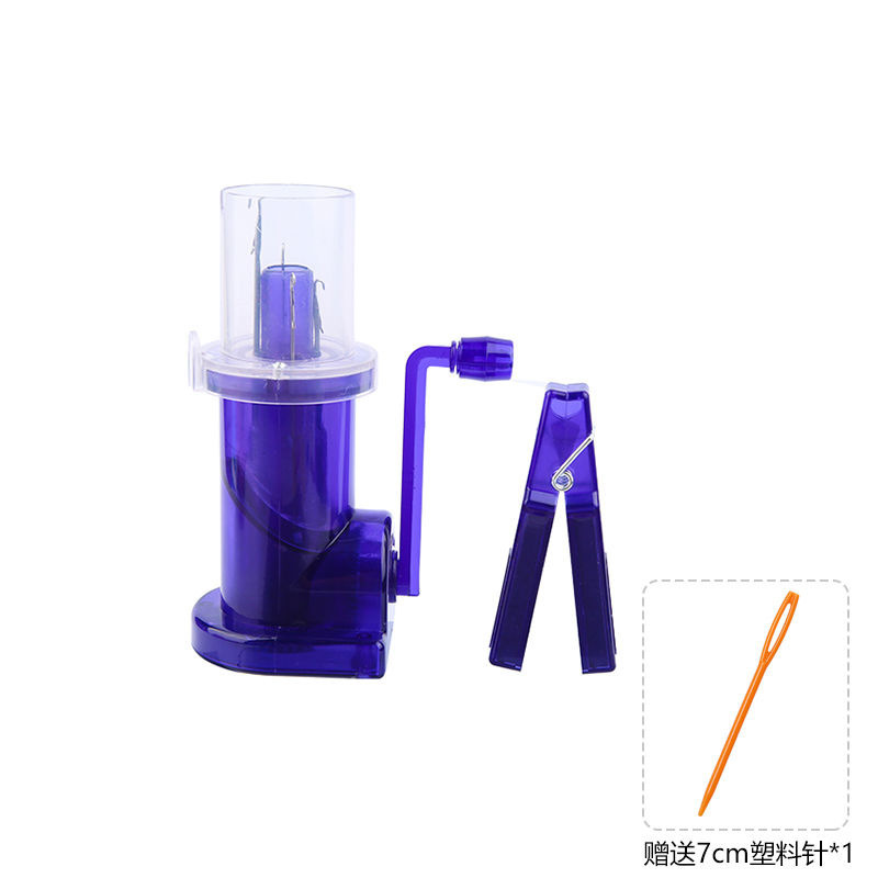 Purple plus a plastic needle