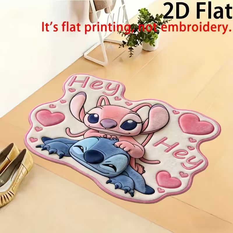Transfronterizo Amazon adorable dibujos animados Steele, alfombra de cachemir espesa, alfombra resistente a la suciedad y fácil de cuidar