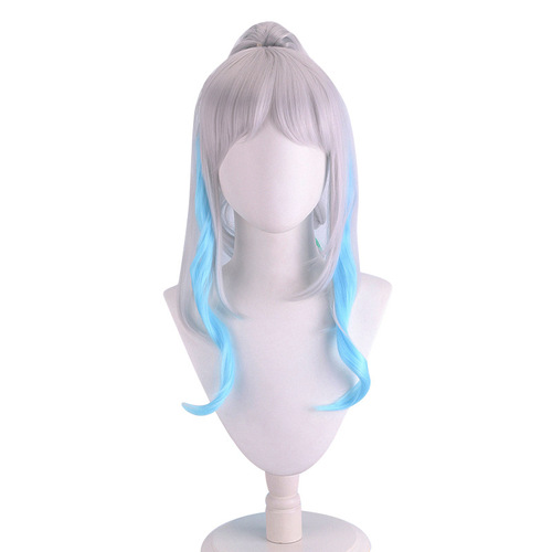One Piece Straw Hat Grand Line Cosplay Wig: Tora (White and Black Gradient)