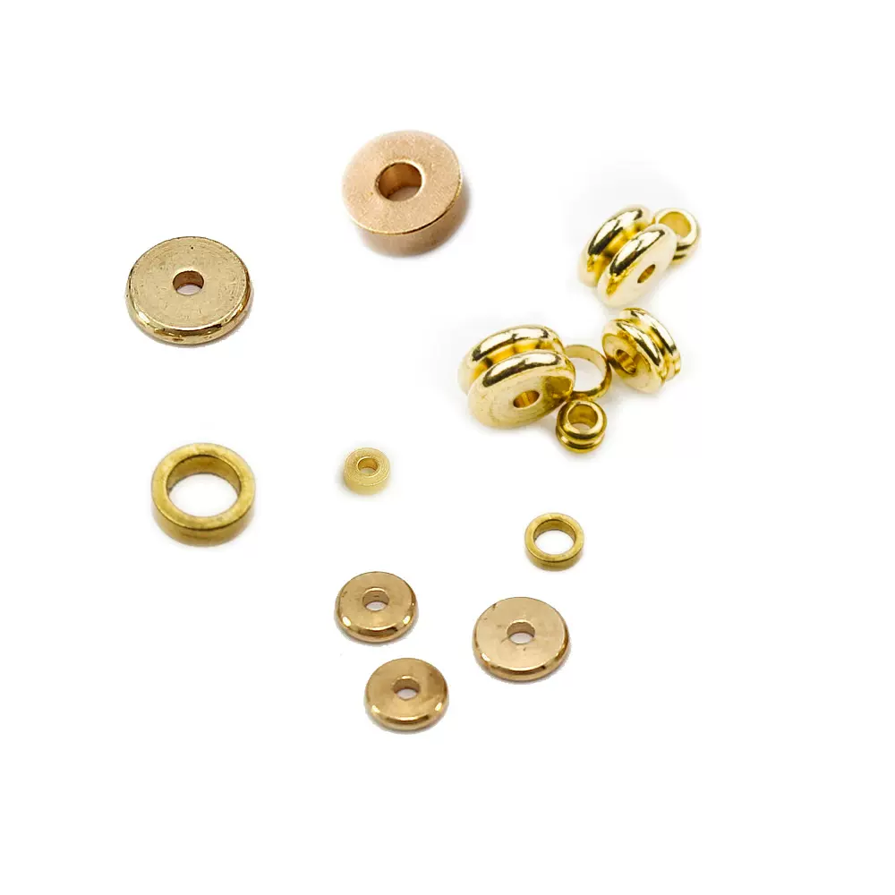 隔片垫片焊铃焊片3-12mm铜垫片黄铜隔片diy饰品配件散珠藏式珠子