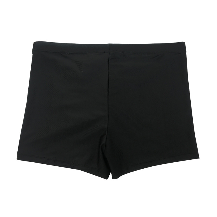 Hurun nylon alta elástico natación troncos playa pantalones protección solar resistencia al cloro hombres puro negro suelta Boxer caliente primavera natación troncos