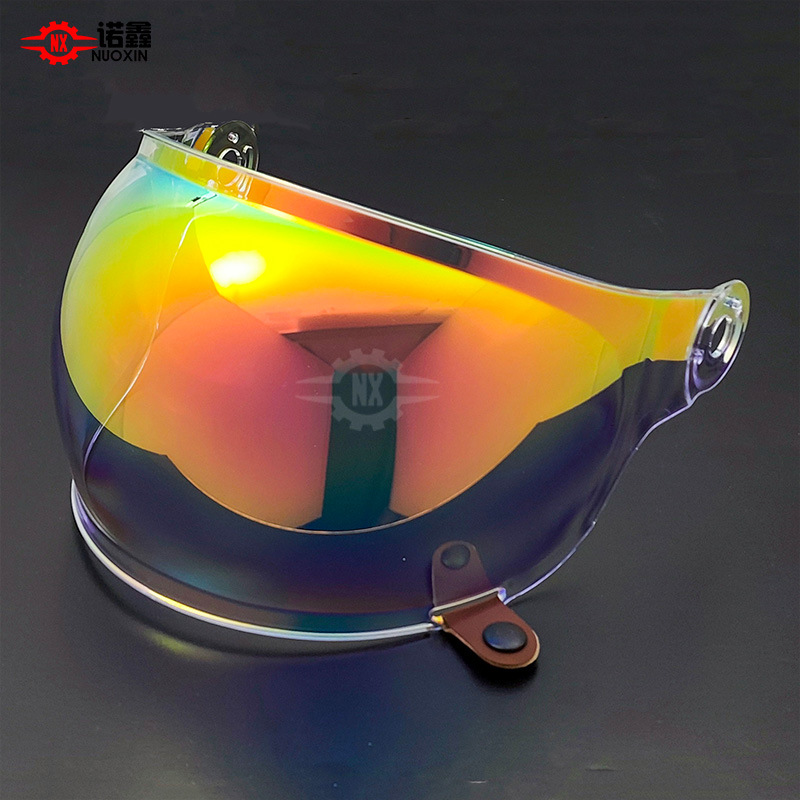 Adaptable BELL Bubble Mirror BULLITT Retro Helmet Lens Color-changing Film Anti-fog Stickers Day and Night Universal Accessories