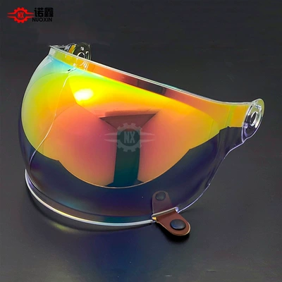 Adaptable BELL Bubble Mirror BULLITT Retro Helmet Lens Color-changing Film Anti-fog Stickers Day and Night Universal Accessories (Dəbilqə (Kaska) aksesuarları) - bullitt-aurora-red