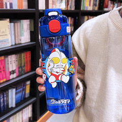 Oteman United Names New Cute, High-Capacity Kids' Water Bottle with Straw – Drop-Resistant Plastic Cup for Students Heading to School