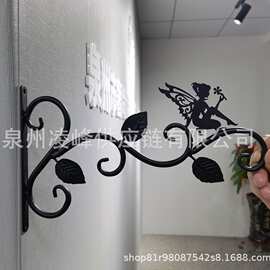 欧式壁挂式铁艺花篮墙壁装饰吊篮花架悬挂花架客厅阳台绿植挂件