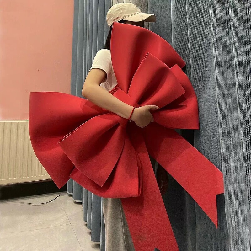 Cross-Border Oversized Bow Decoration Wall Wedding Celebration Decoration Background Wall Christmas Photography Props Eva Material Package
