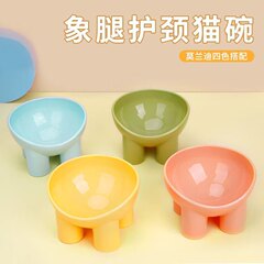ペットの猫の碗のテディの碗の高い足は頚椎の猫の食糧のたらいを保護します。