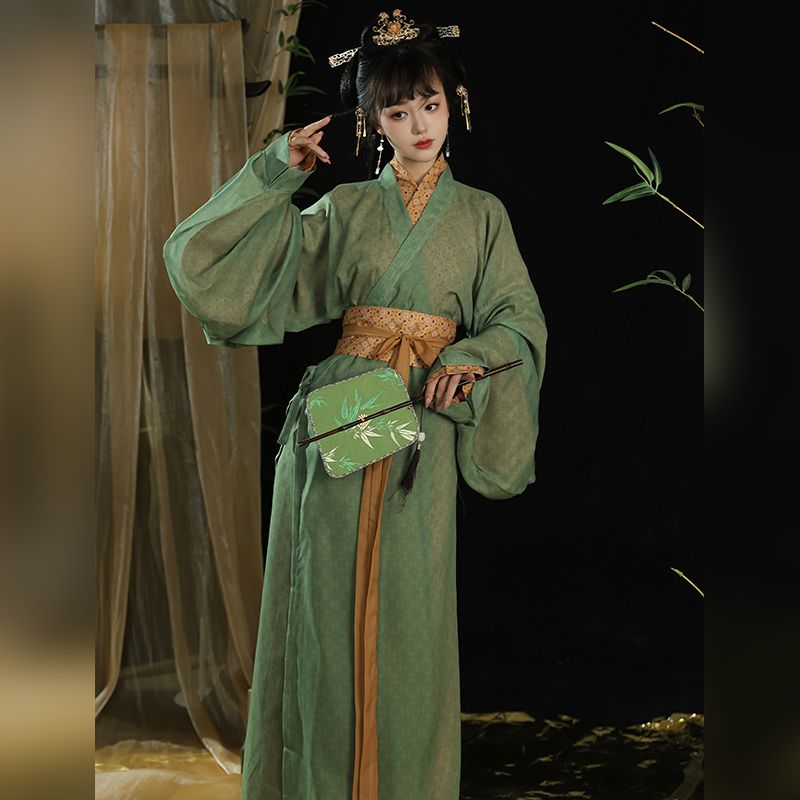 新款成人梦回汉服女马山楚墓复原款改良战国袍直裾春秋套装拍摄仙-阿里巴巴