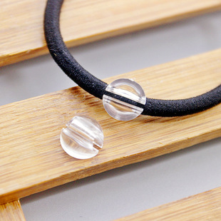 Wholesale hemispherical semicircular DIY flat bottom leather buckle 9mm grooved hair rope buckle with 4-6mm head rope use