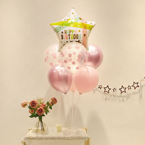 ins children's birthday decoration table floating balloons baby one-year-old party props desktop ornaments bracket scene layout