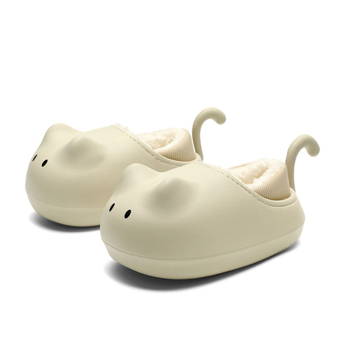 Children's Cotton Slippers Winter Waterproof Anti-slip Cute Fleece-lined Warm Baby Boot Indoor Shoes Direct Manufacturer Sale