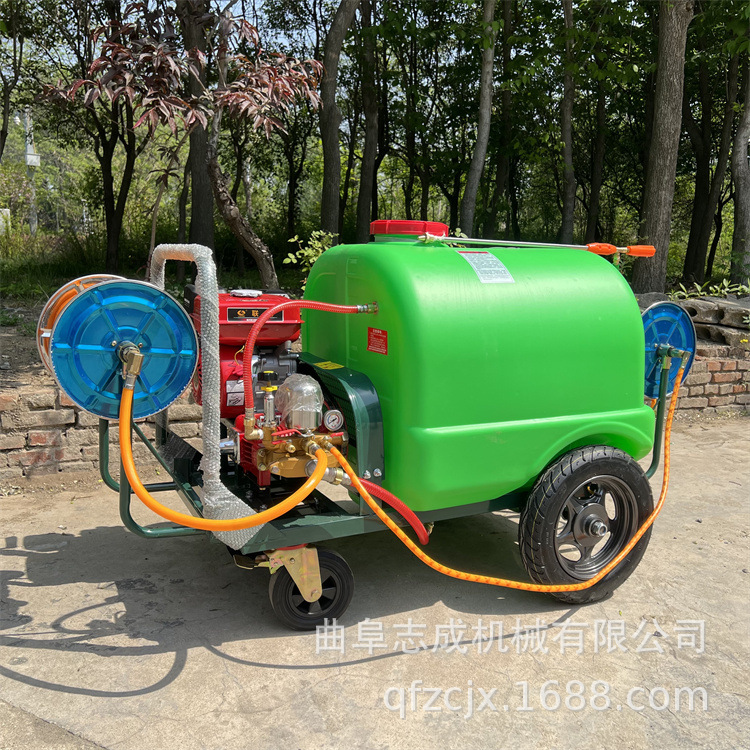 汽油高压喷雾机 养殖场地面清洗机 四轮推车式消毒机志成