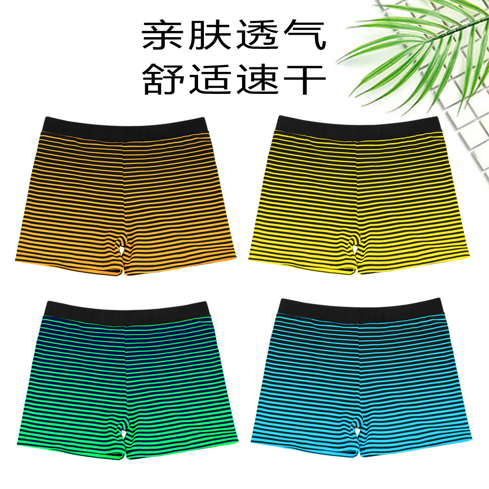 新款韓版兒童平角泳褲大童小孩學生卡通印花泡溫泉學遊泳裝備泳衣