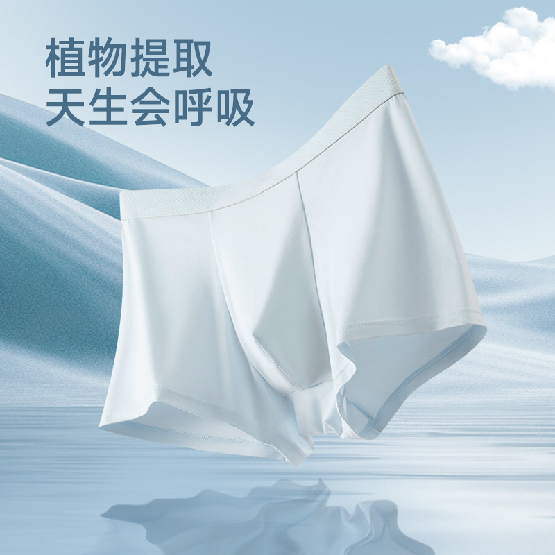 Modal hombre calzoncillos 10A antibacterianos entrepierna ginseng wolfberry esencia de cintura media cabeza de pantalones cortos juveniles